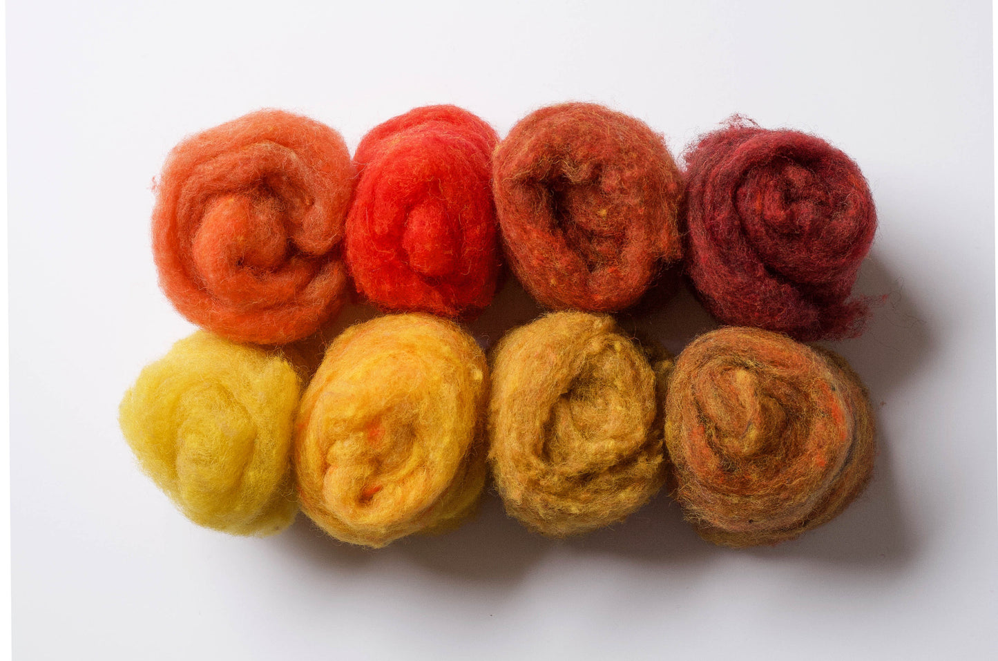 Autumn Leaves - Carded Wool Batts Sampler for Needle Felting and Wet Felting