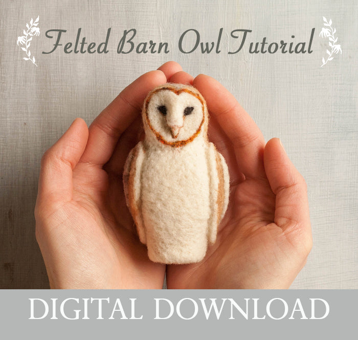 Barn Owl - Needle Felting Tutorial - Digital Download