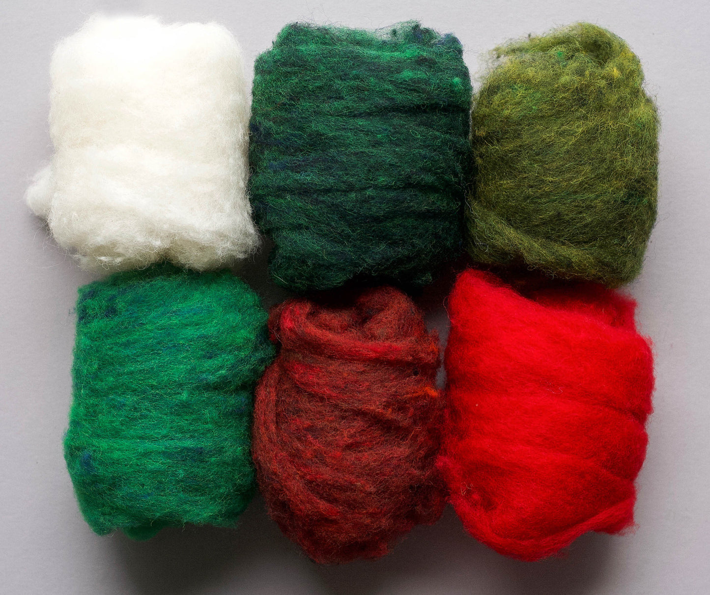 Christmas Reds and Greens Wool Batting Sampler
