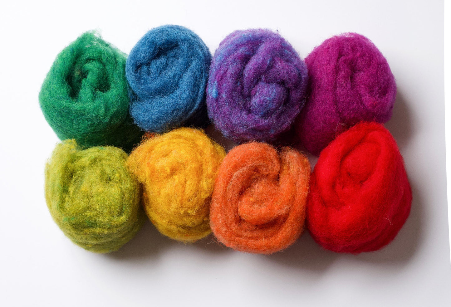 Rainbow Carded Wool Batts Sampler