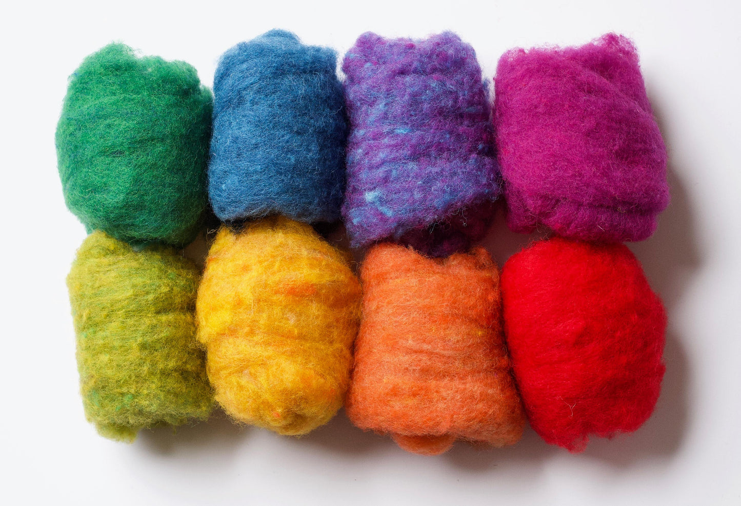 Rainbow Carded Wool Batts Sampler