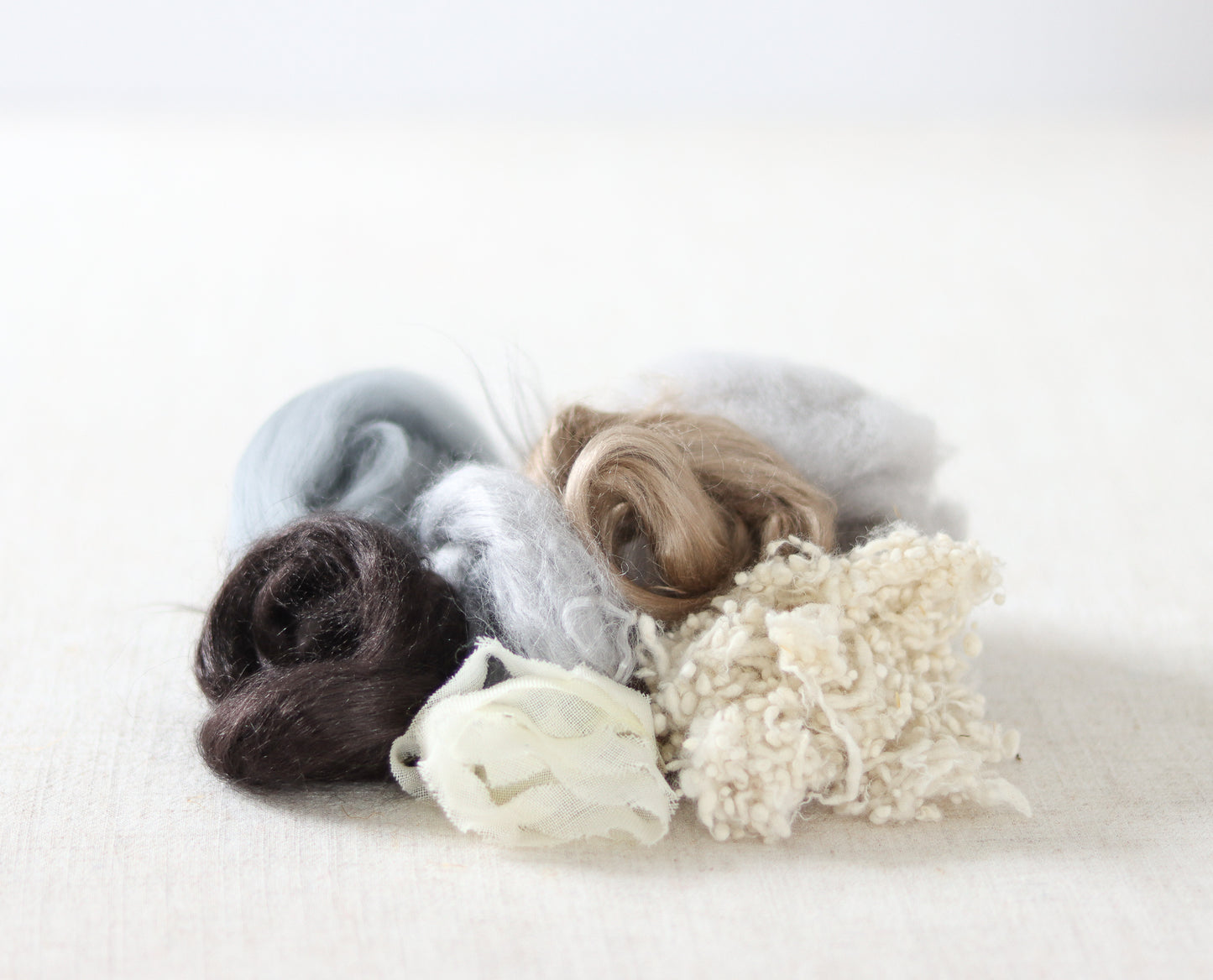 Playful Fibers Sampler for Needle Felting, Wet Felting, and Nuno Felting - Pick your Palette!