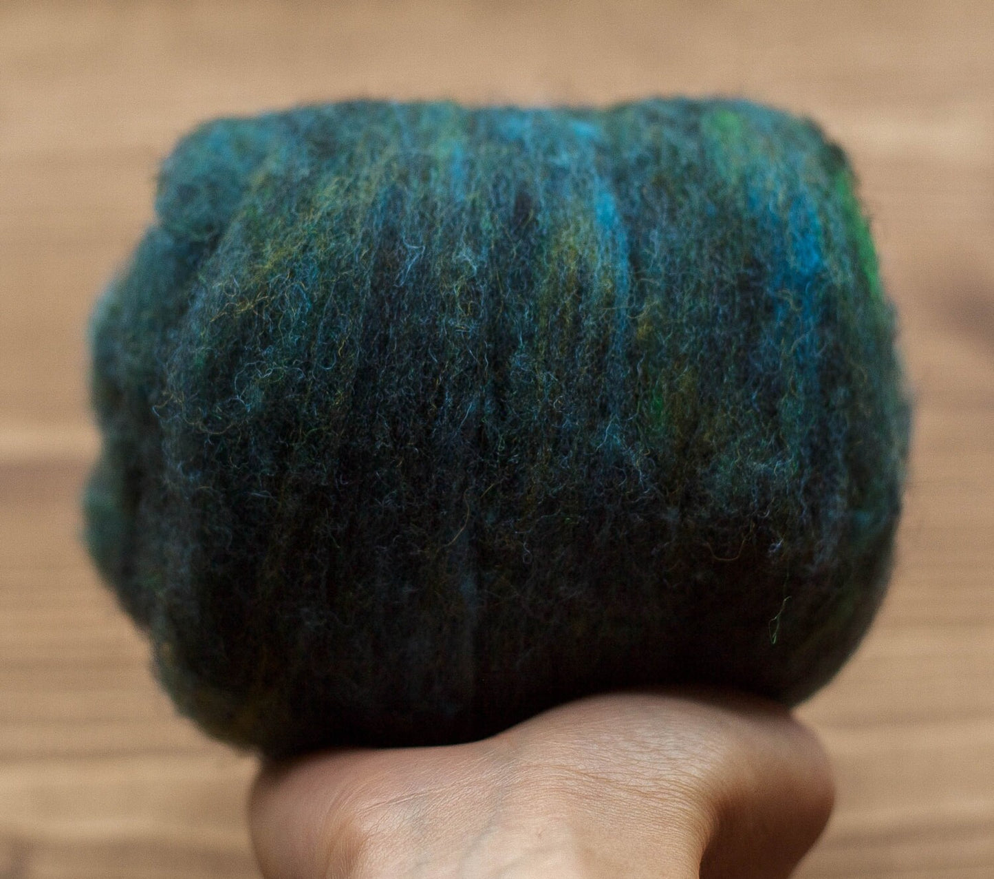 Deep Sea - Wool Batting for Needle Felting, Wet Felting, Spinning - 1 oz.