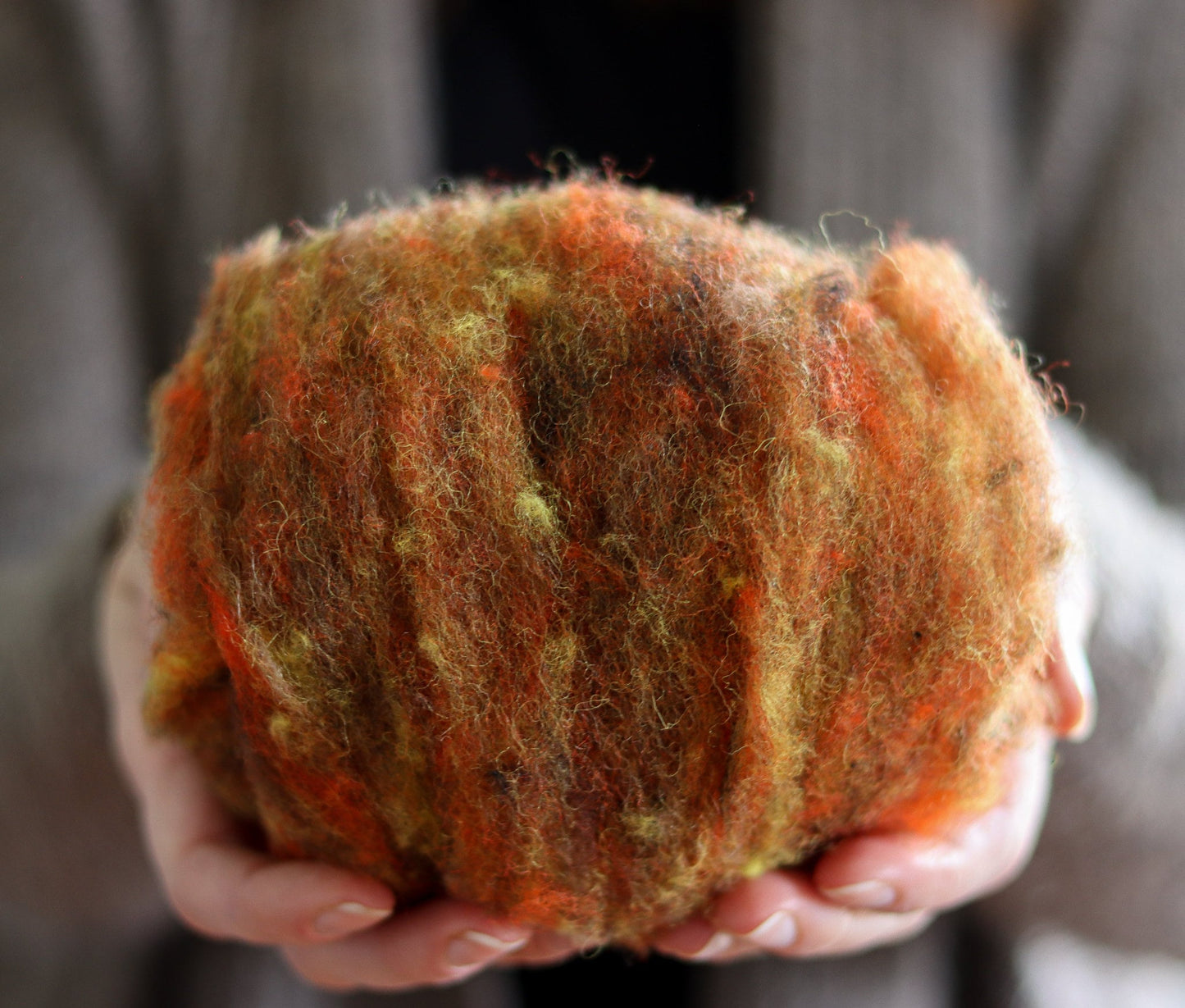 Needle Felting Wool, Batting, Amber, Batts, Wet Felting, Spinning, Weaving, Dyed Felting Wool, Fox Color, Rust, Gold, Fiber Art Supplies