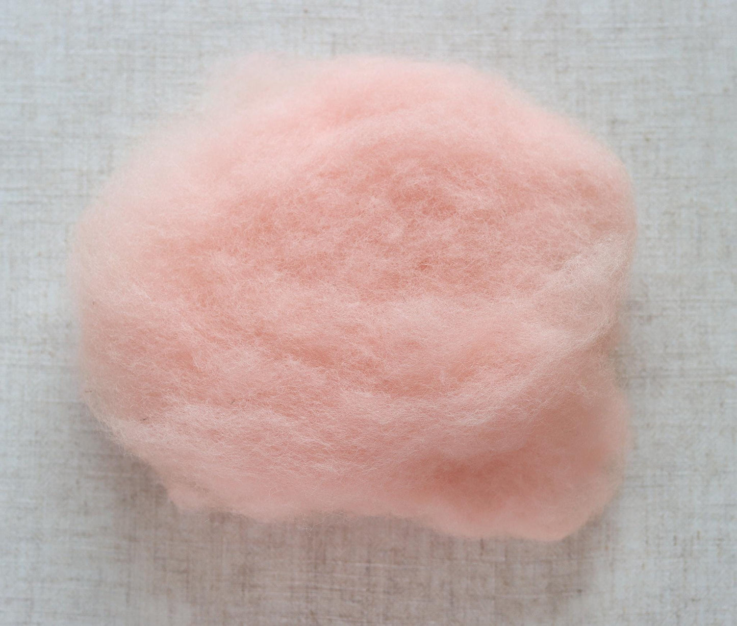 Hollyhock Pink Carded Maori Wool Batting for Needle Felting and Wet Felting - 1 oz.