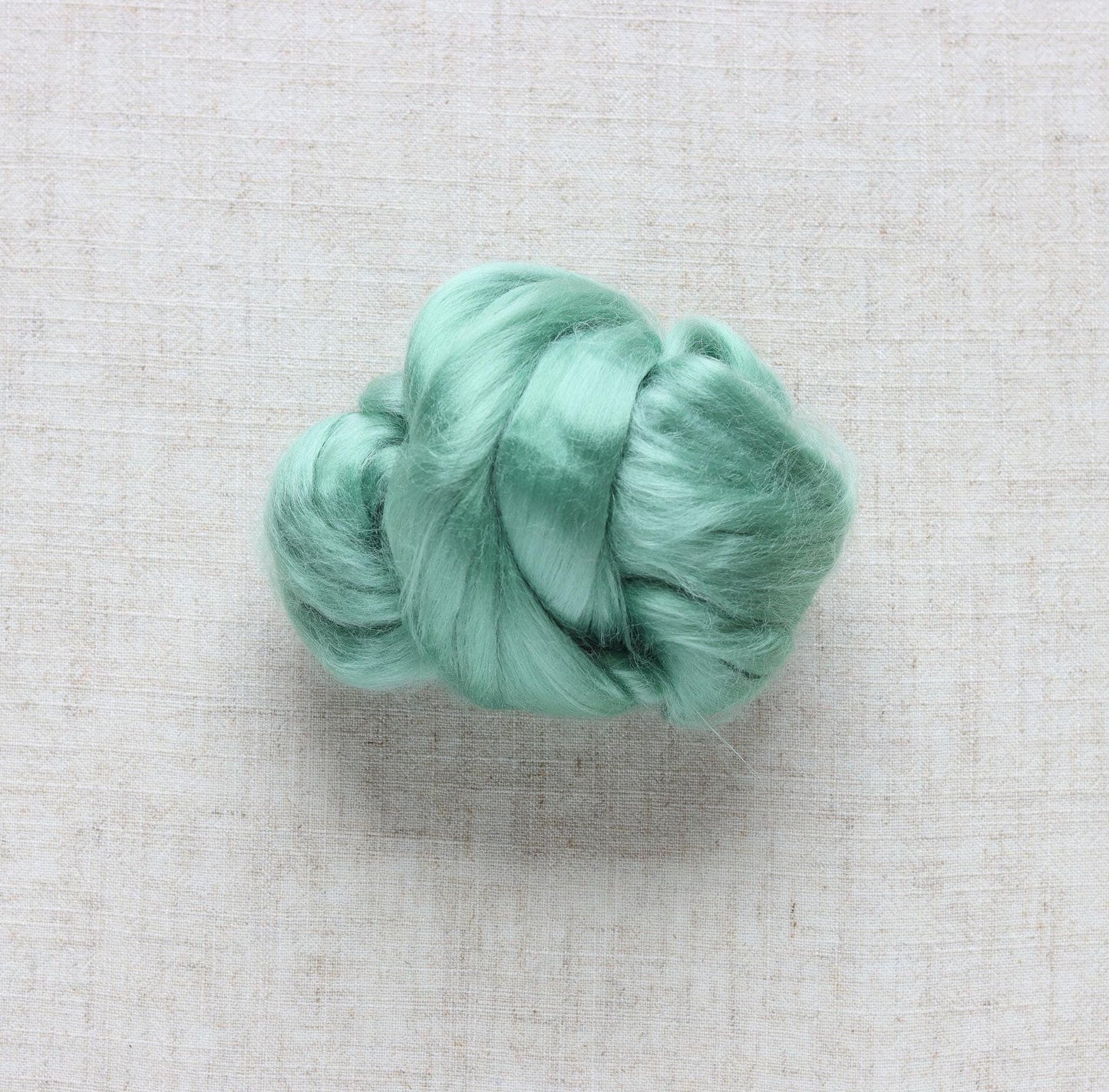 Picnic Green Viscose Roving for Wet Felting, Needle Felting, and Spinning - 1 oz.