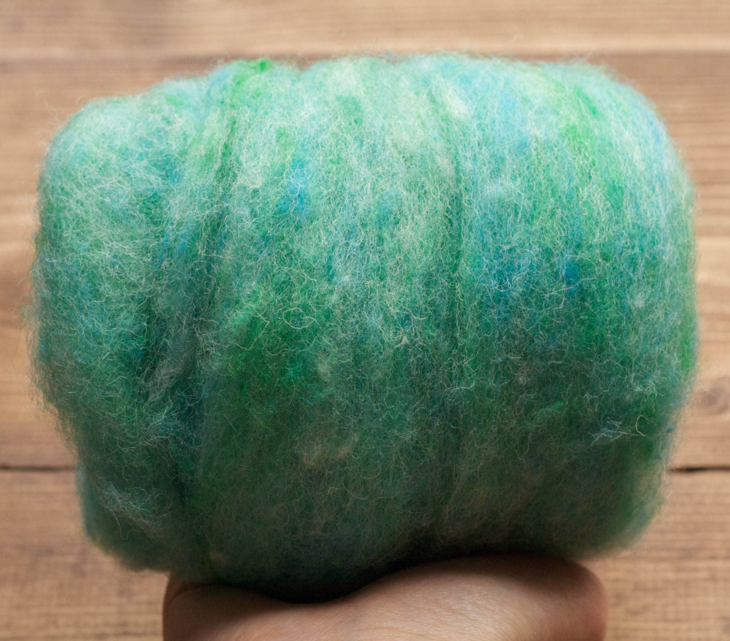 Sea Green - Wool Batting for Needle Felting, Wet Felting - 1 oz.