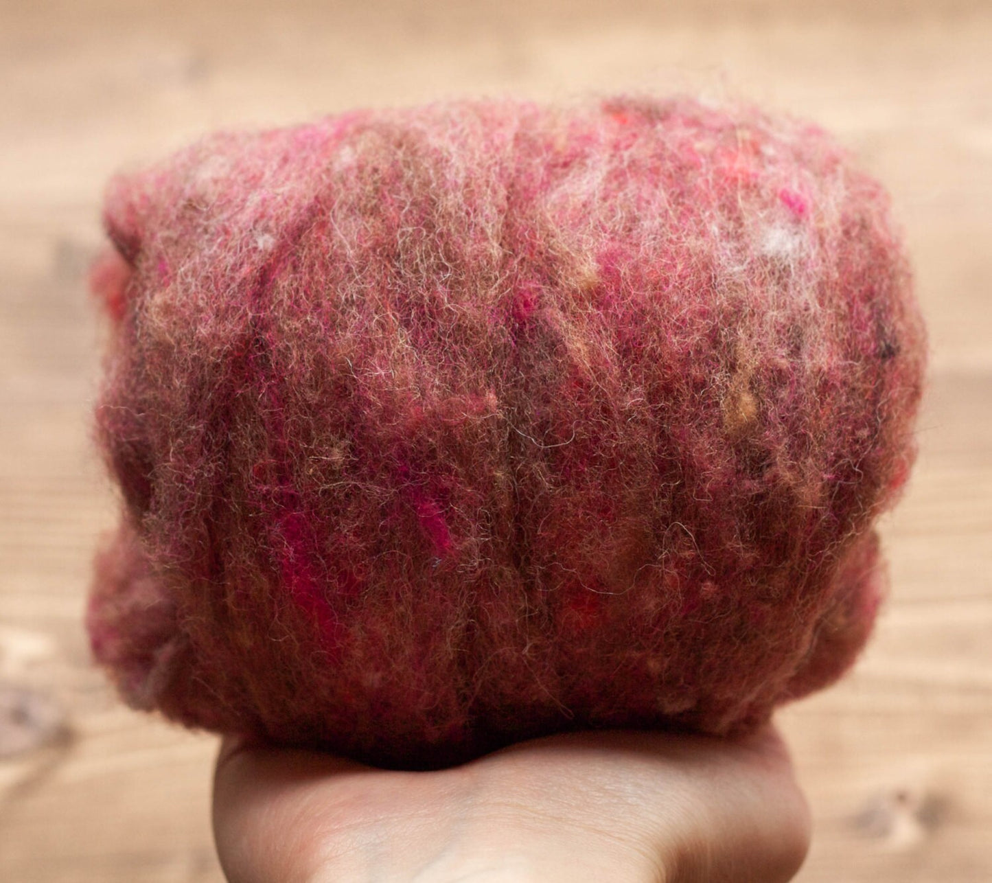 Rosewood Wool Batting for Needle Felting, Wet Felting, Spinning - 1 oz.