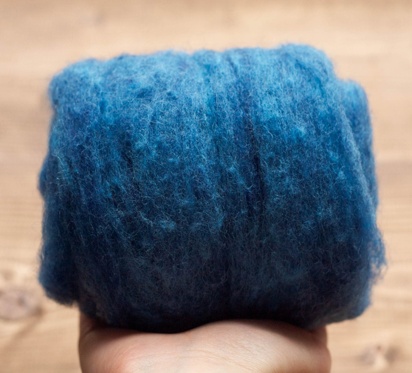 Indigo Bunting Blue Needle Felting Wool, Wool Batting, Batts, Fleece, Wet Felting, Spinning, Dyed Felting Wool, Cobalt, Fiber Art Supplies