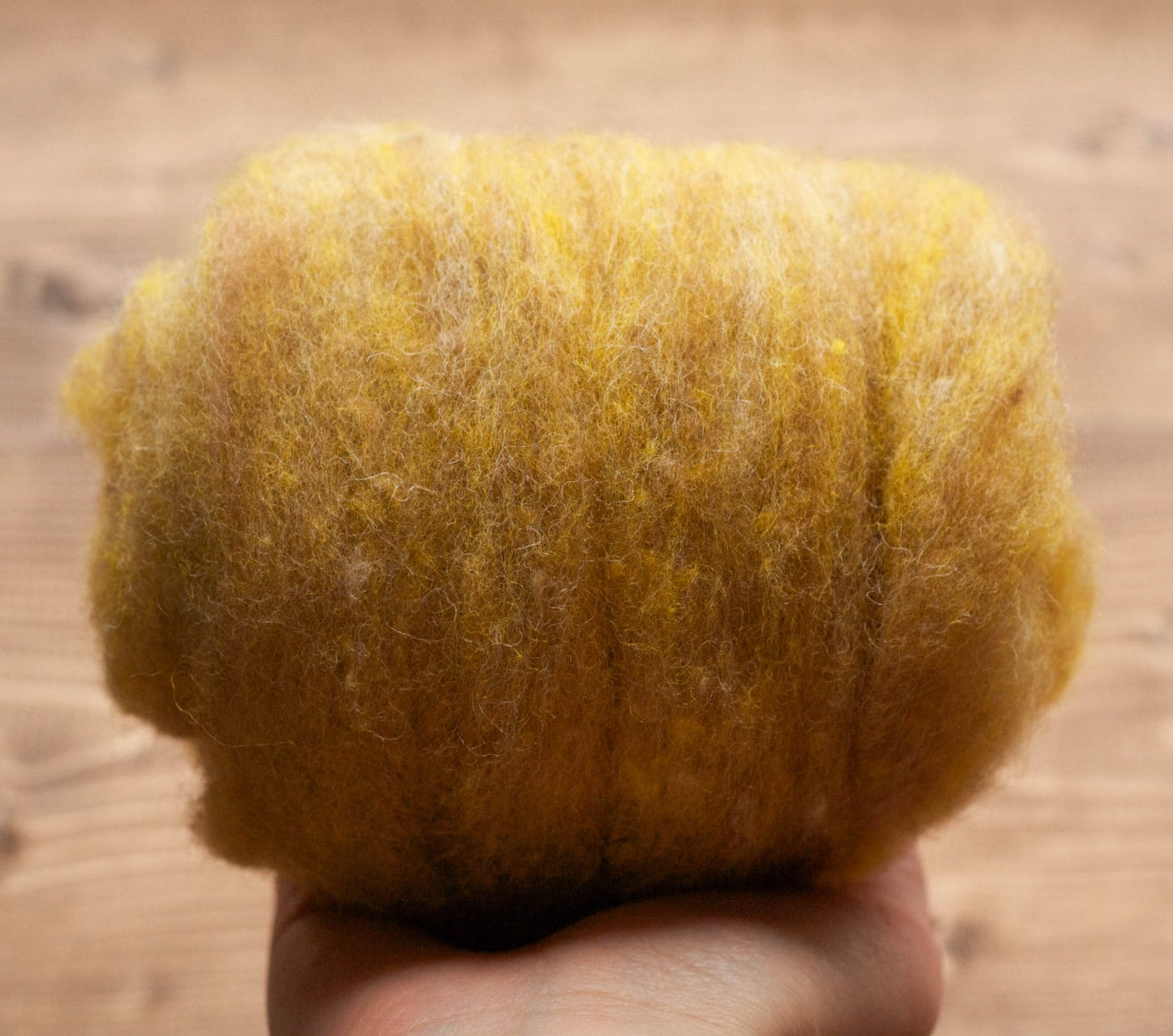Blended Wool Batting for Needle Felting - Wheat Field - Wet Felting, Spinning, Dyed Wool, Yellow, Gold, Fiber Art Supplies