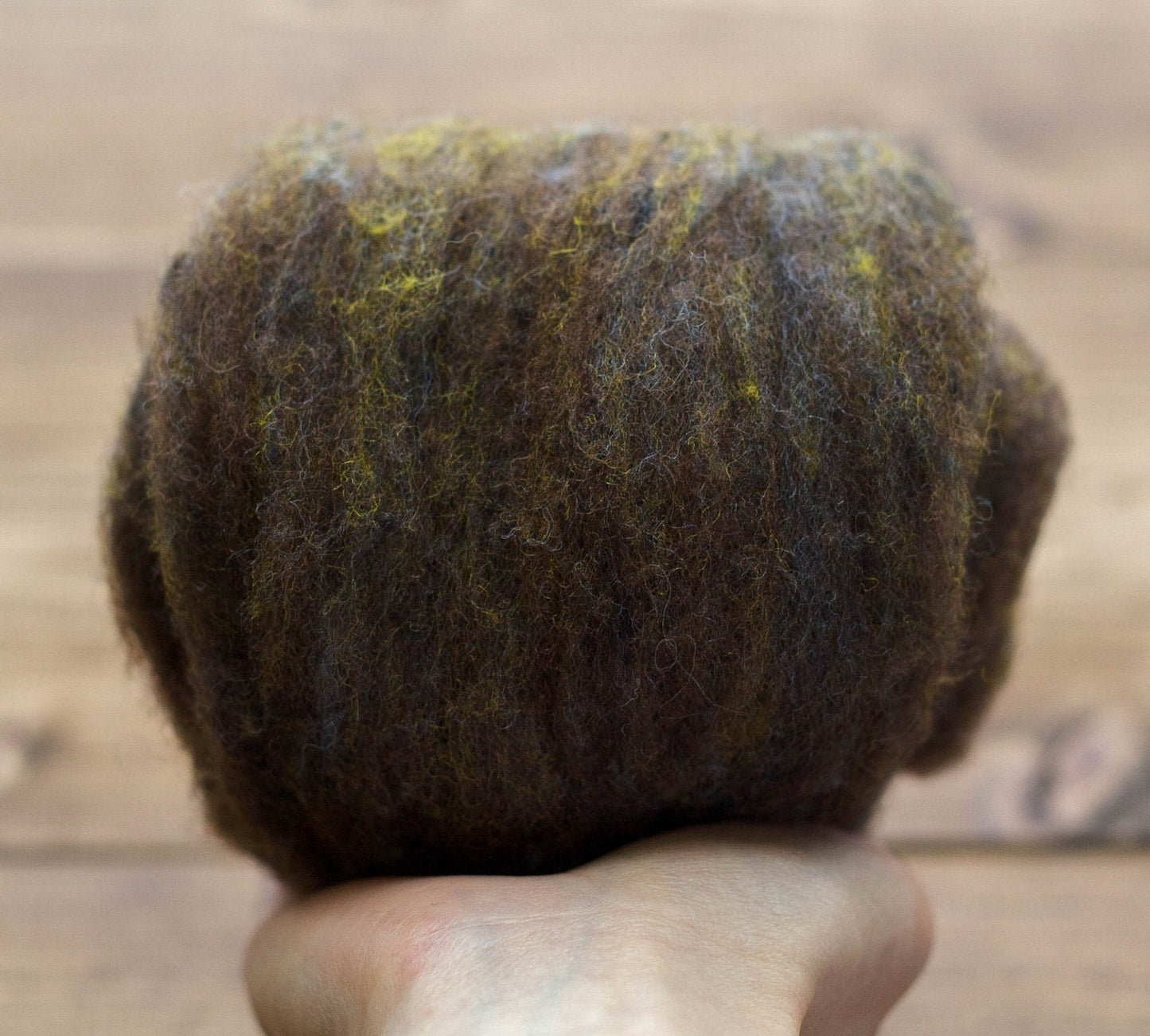 Black Walnut Needle Felting Wool, Wool Batting, Batts, Fleece, Wet Felting, Spinning, Dark Brown, Dyed Felting Wool, Fiber Art Supplies