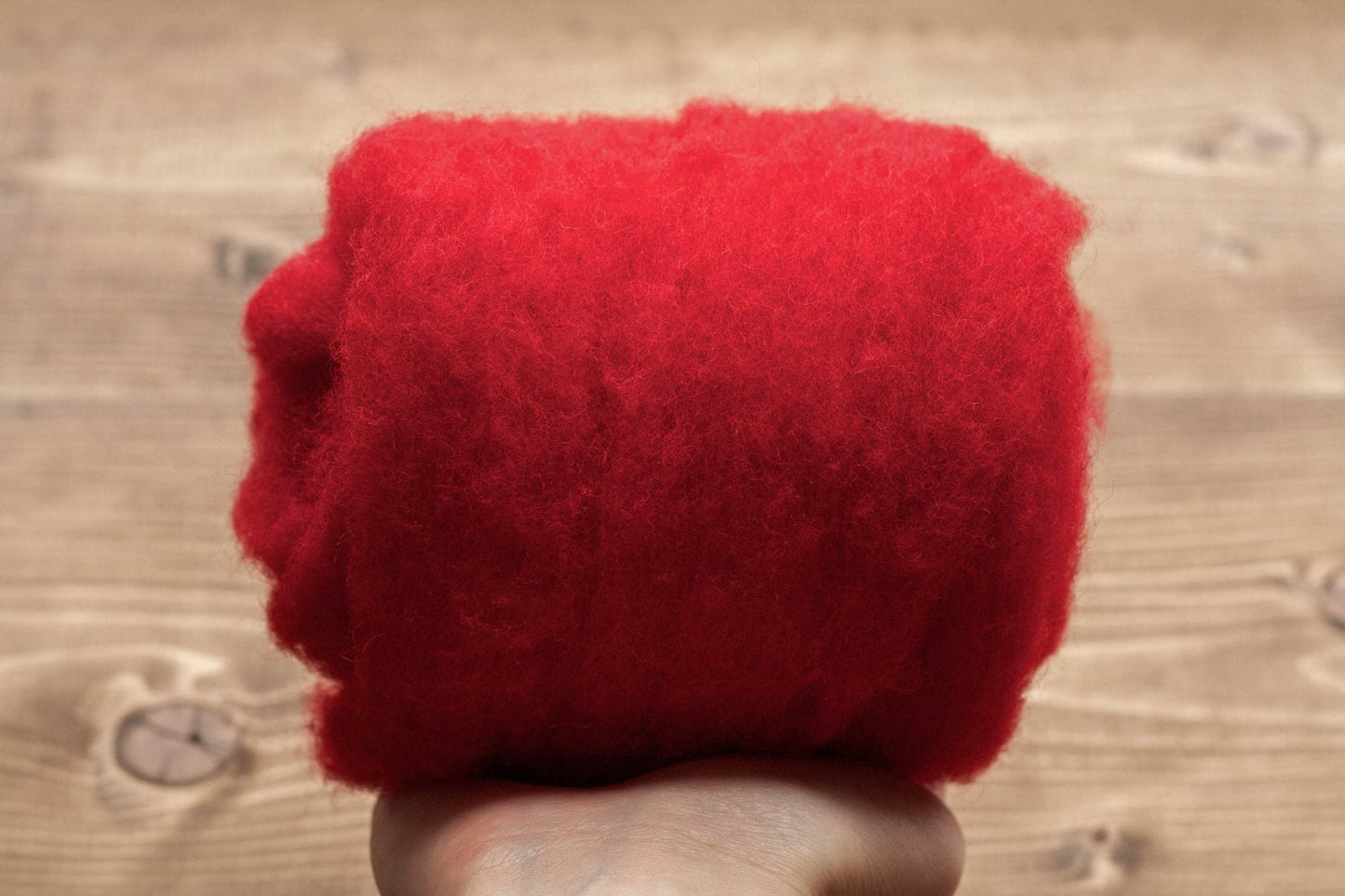 Needle Felting Wool Batting, Classic Red, Batts, Wet Felting, Spinning, Dyed Felting Wool, Holly Red, Christmas Red, Fiber Art Supplies