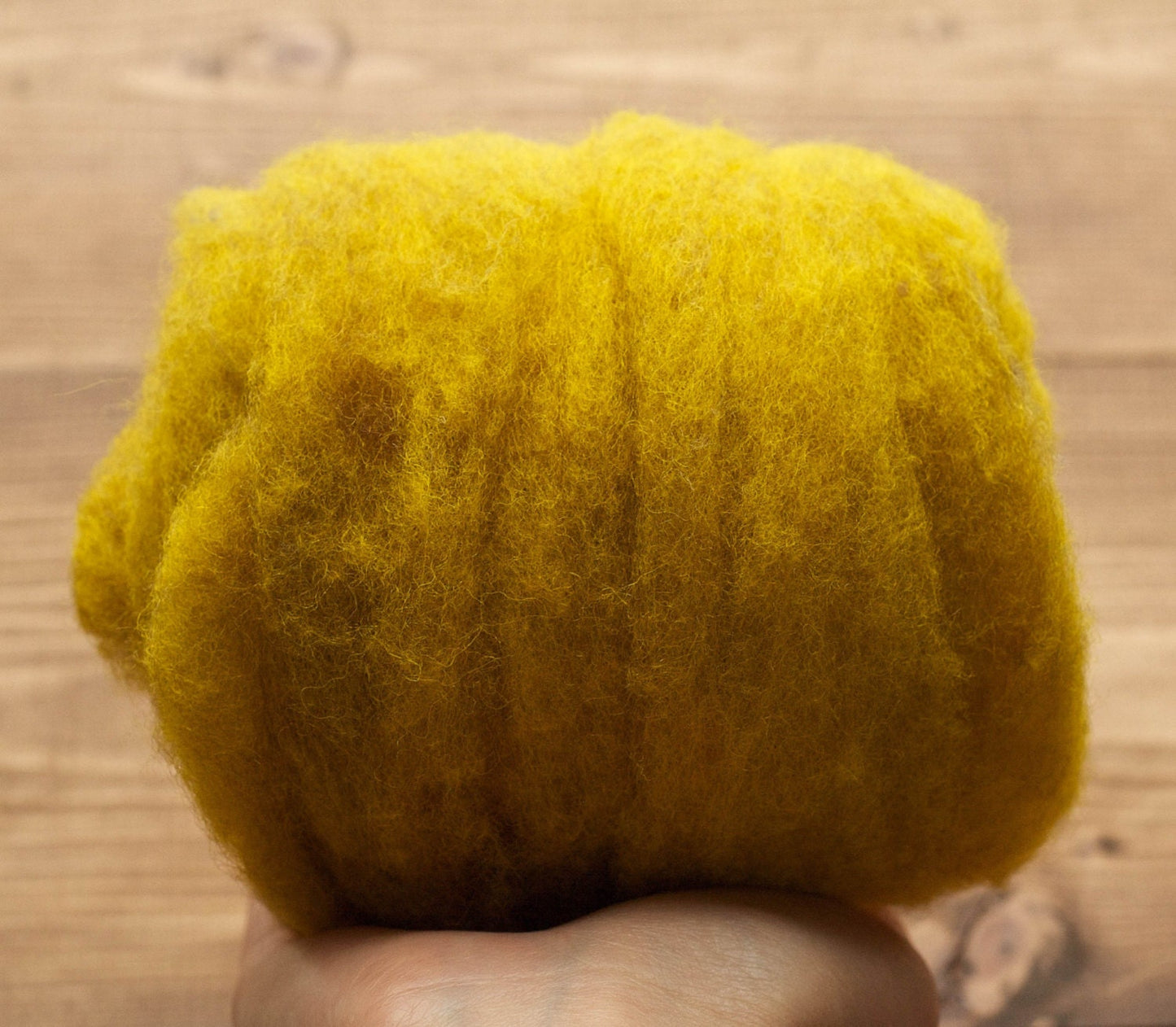 Goldenrod Yellow Carded Wool Batt for Needle Felting, Wet Felting, and Spinning - 1 oz.