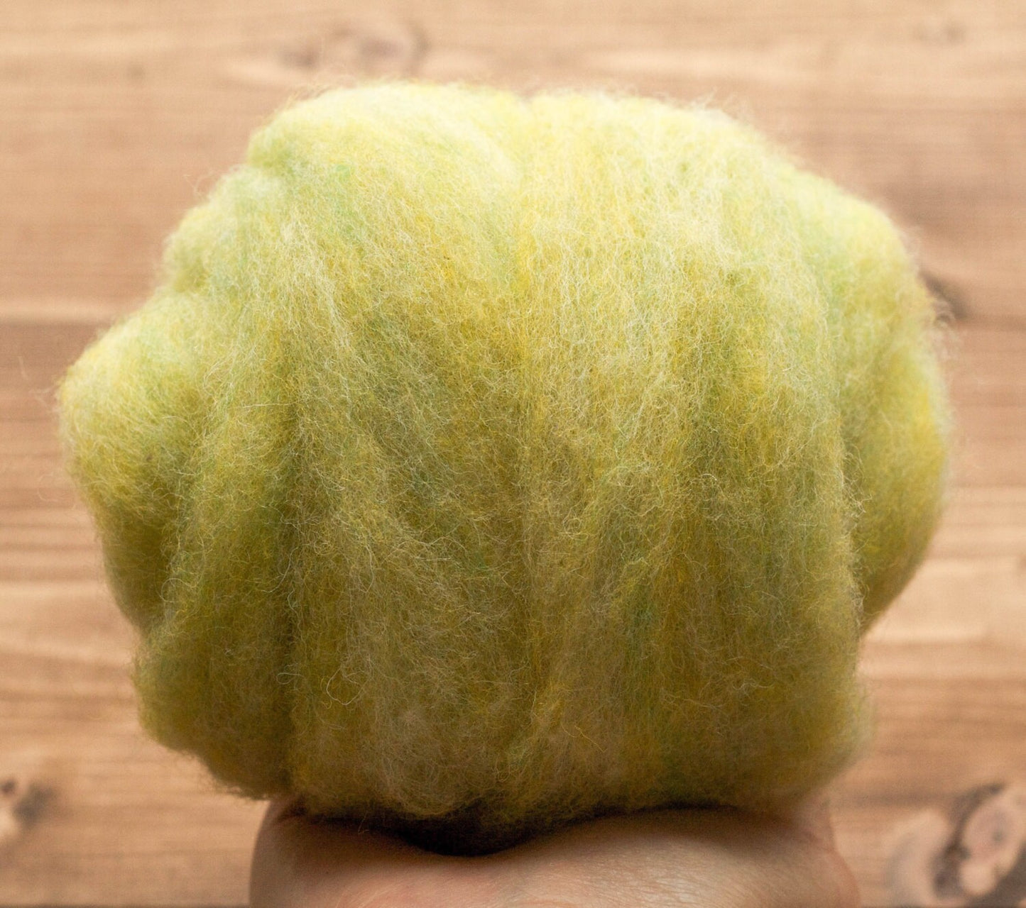 Lemongrass Wool Batting for Needle Felting, Wet Felting, Spinning - 1 oz.