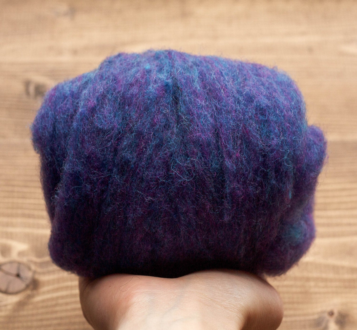 Blue Hyacinth Needle Felting Wool, Wool Batting, Batts, Wet Felting, Spinning, Dyed Felting Wool, Blue Violet, Dark Blue, Fiber Art Supplies