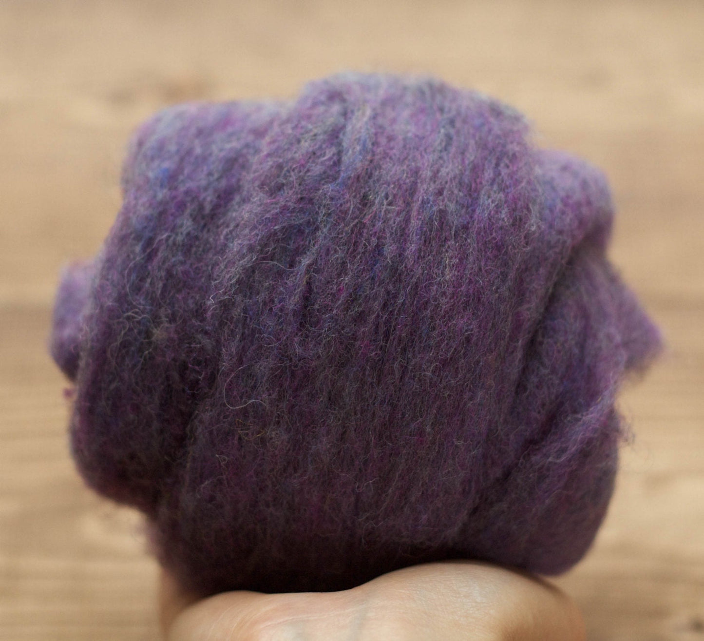 Purple Mountain Carded Wool Batt for Needle Felting, Wet Felting, and Spinning - 1 oz.