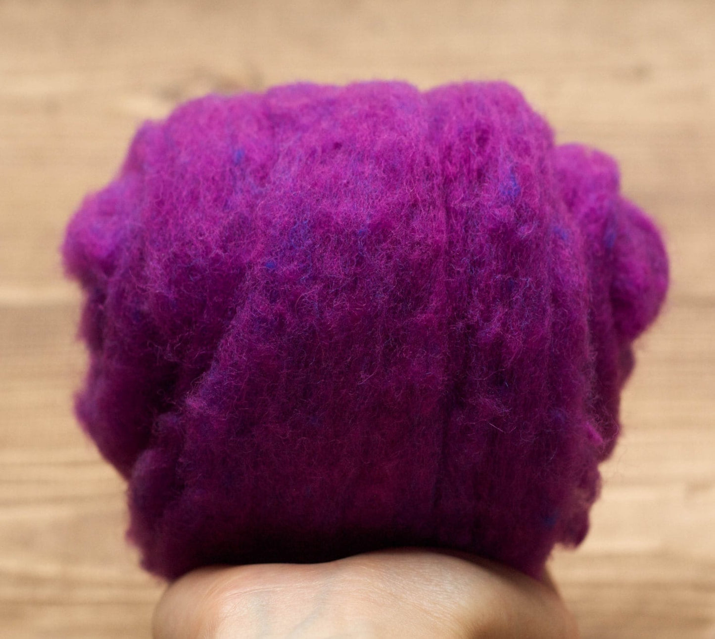Purple Wool Batting for Needle Felting, Wet Felting, Spinning, Weaving - 1 oz.