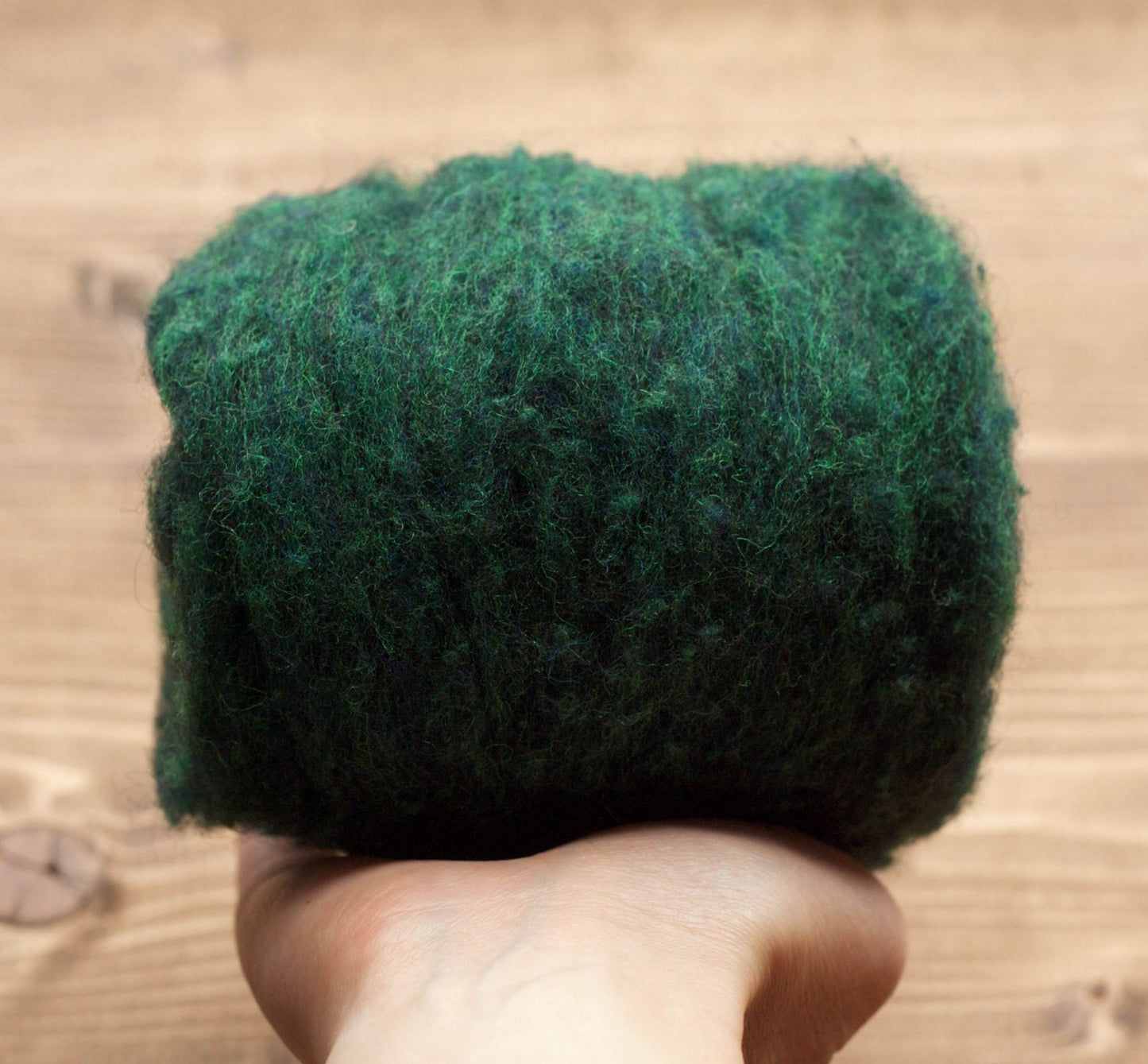 Needle Felting Wool Batting, Evergreen, Forest Green, Batts, Wet Felting, Spinning, Weaving, Dyed Felting Wool, Crafting, Fiber Art Supplies