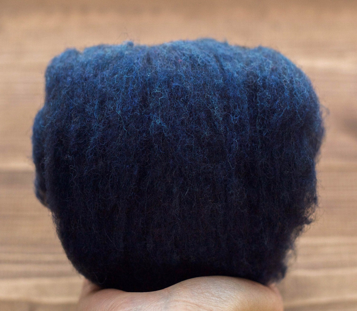 Night Sky Blue Carded Wool Batt for Needle Felting, Wet Felting, Spinning - 1 oz.