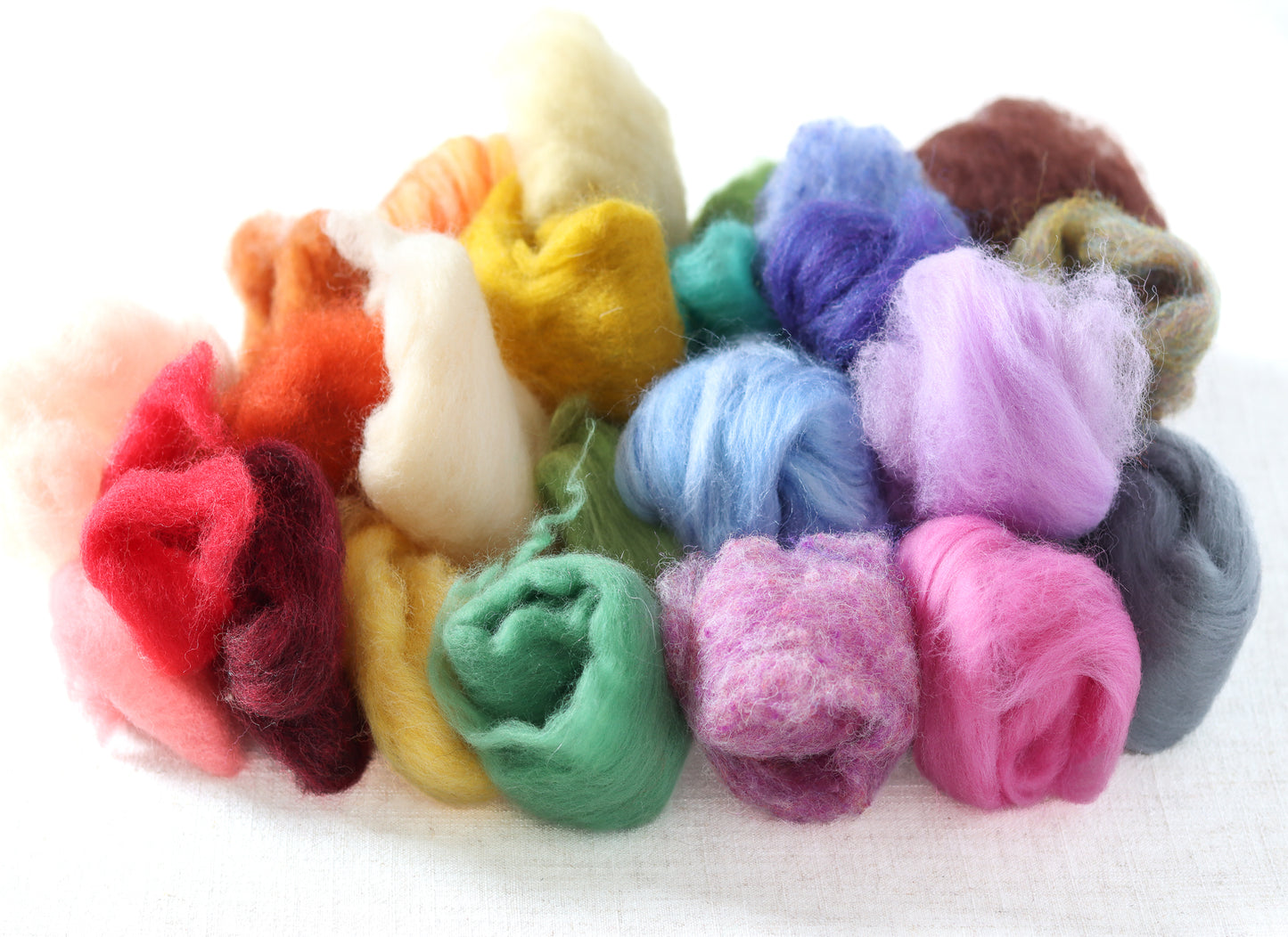 Wool Roving and Batts Surprise Sampler - for Needle Felting, Wet Felting, and Nuno Felting