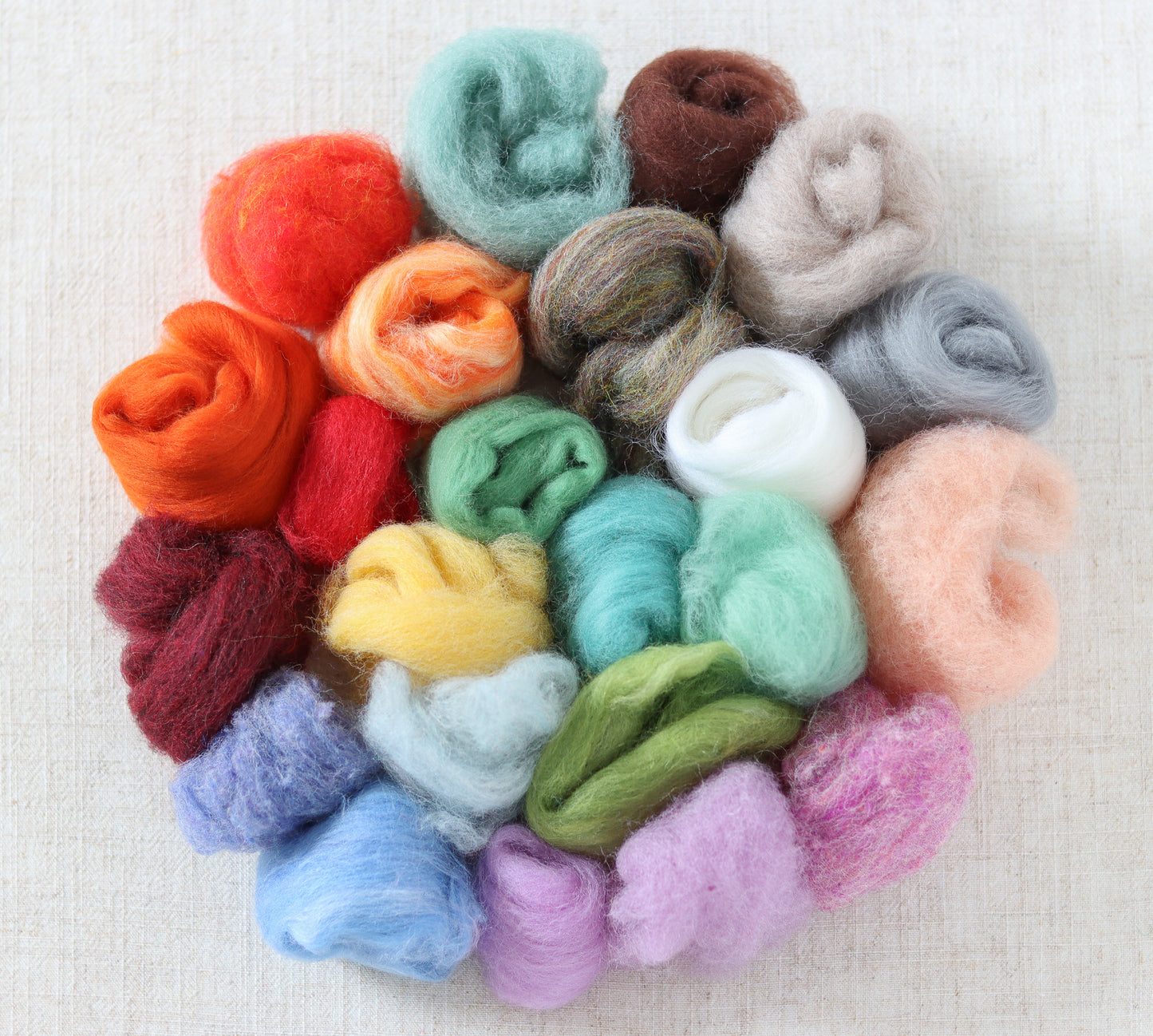 Wool Roving and Batts Surprise Sampler - for Needle Felting, Wet Felting, and Nuno Felting