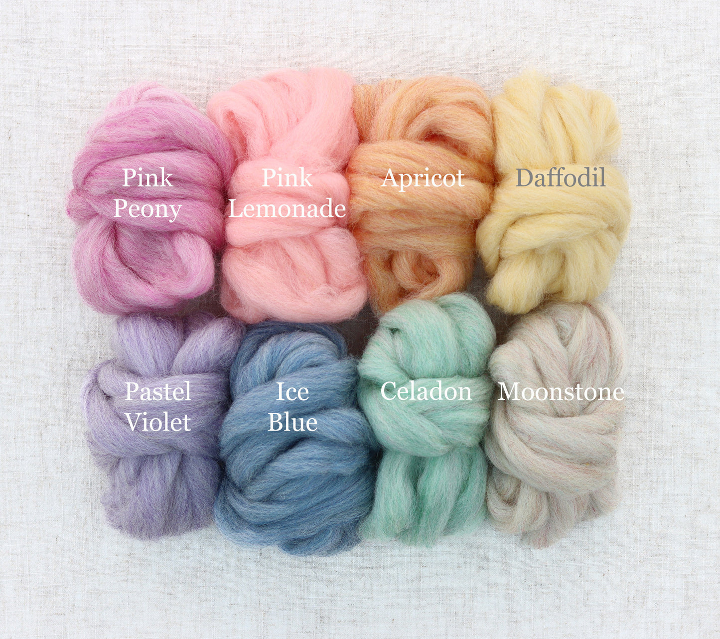 Pastels Wool Roving Sampler