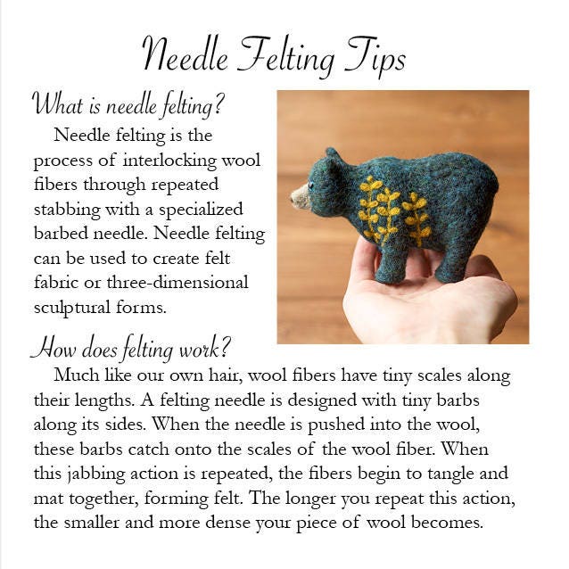 Needle Felted Bee - PDF Tutorial - Digital Download