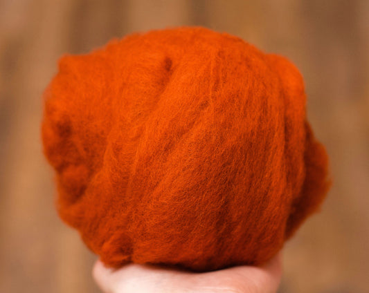 Rust Orange - Merino Wool Batting