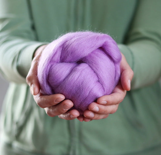 Lilac - Merino Wool Roving