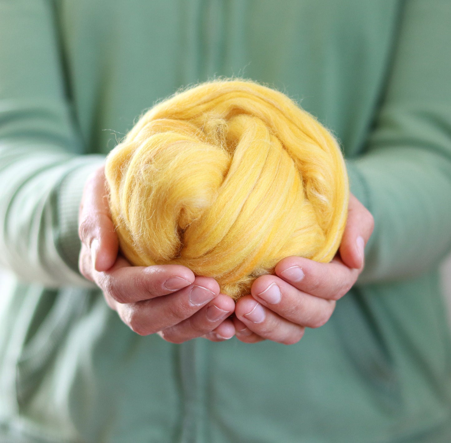 Sunshine Yellow - Merino Wool/Silk Blend Roving