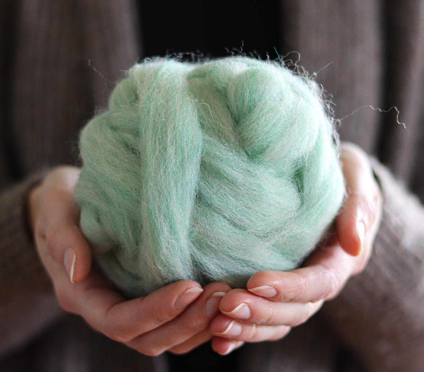 Celedon Green - Wool Roving
