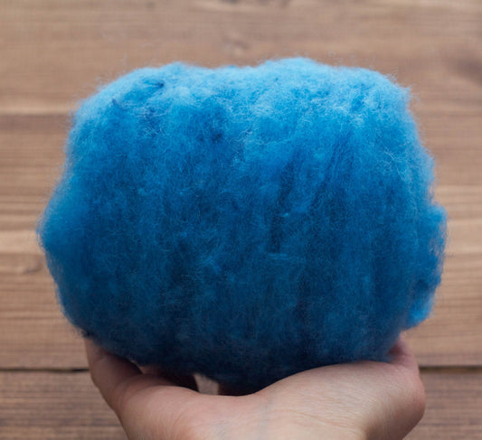 Azure Blue - Wool Batting