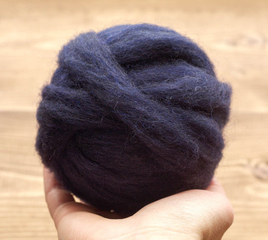Midnight Blue - Wool Roving