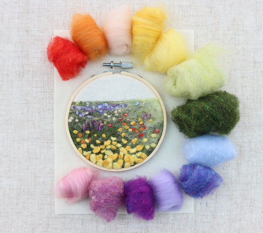 Recording of Live Zoom Workshop - Needle Felted Spring Meadow
