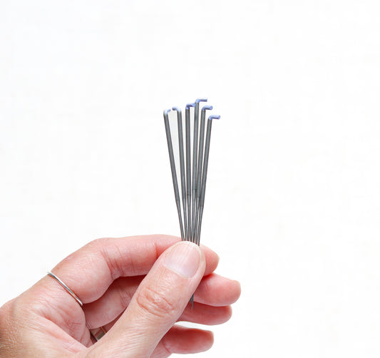 Cross Star Felting Needles - 38 gauge - pack of 6 - all purpose/ flat felting