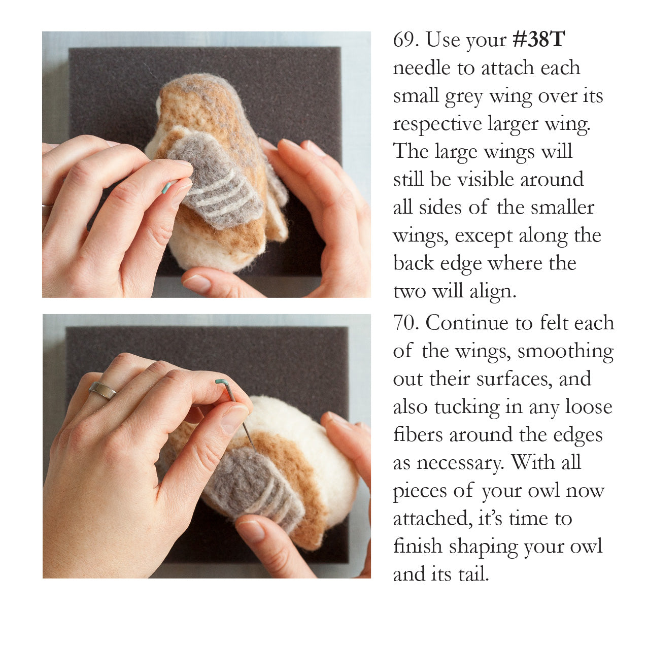 Barn Owl Needle Felting Kit - Intermediate