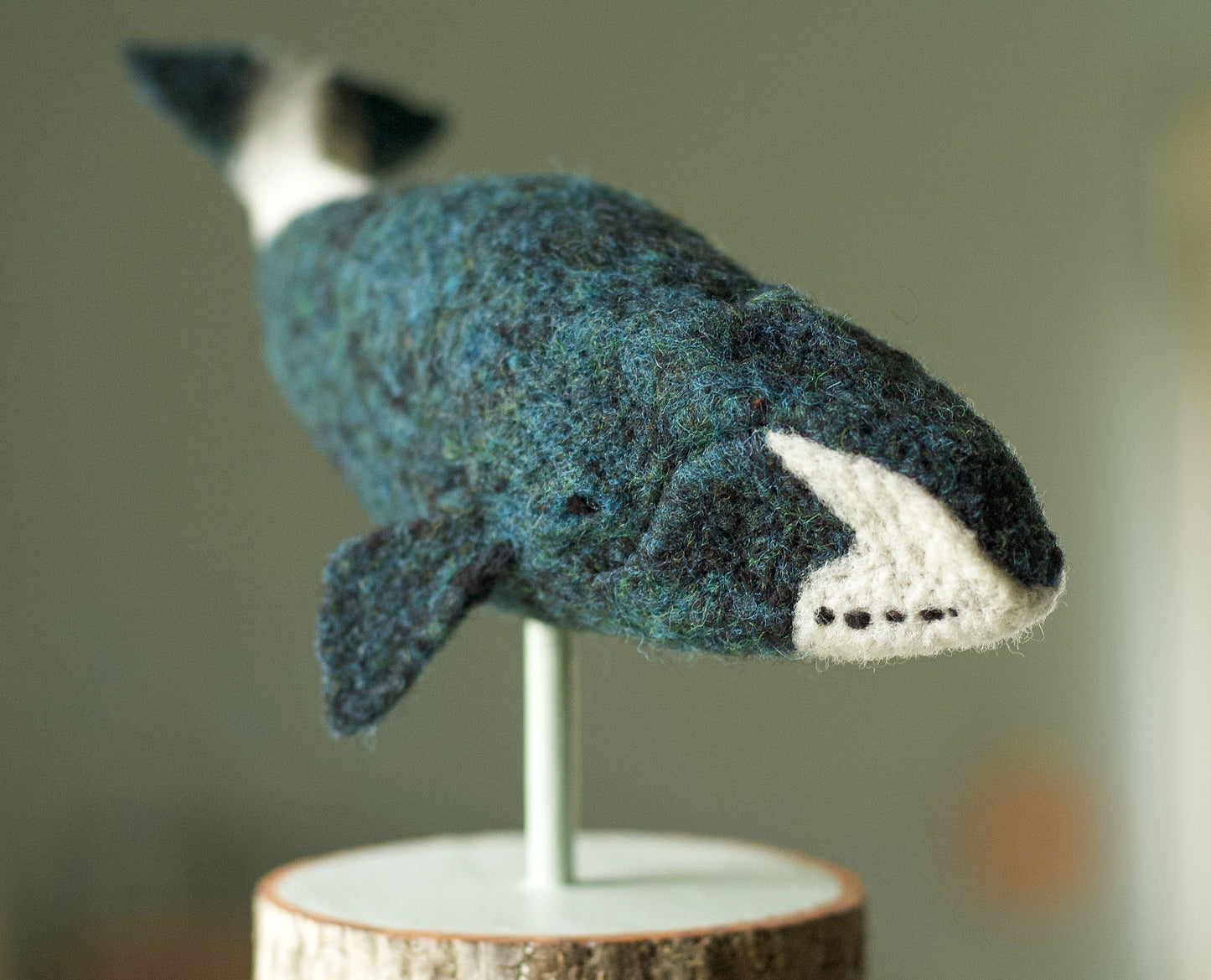 Needle Felted Bowhead Whale