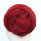 Cranberry Red - Corriedale Sliver for Needle Felting, Wet Felting, and Spinning