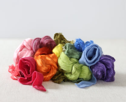 Playful Fibers Sampler for Needle Felting, Wet Felting, and Nuno Felting - Pick your Palette!