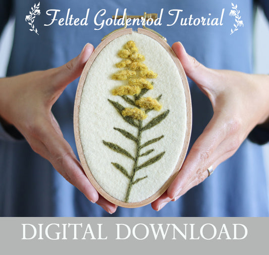 Needle Felted Goldenrod Tutorial - PDF Digital Download