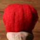 Scarlet Red Wool Batting for Needle Felting, Wet Felting, Spinning - 1 oz.
