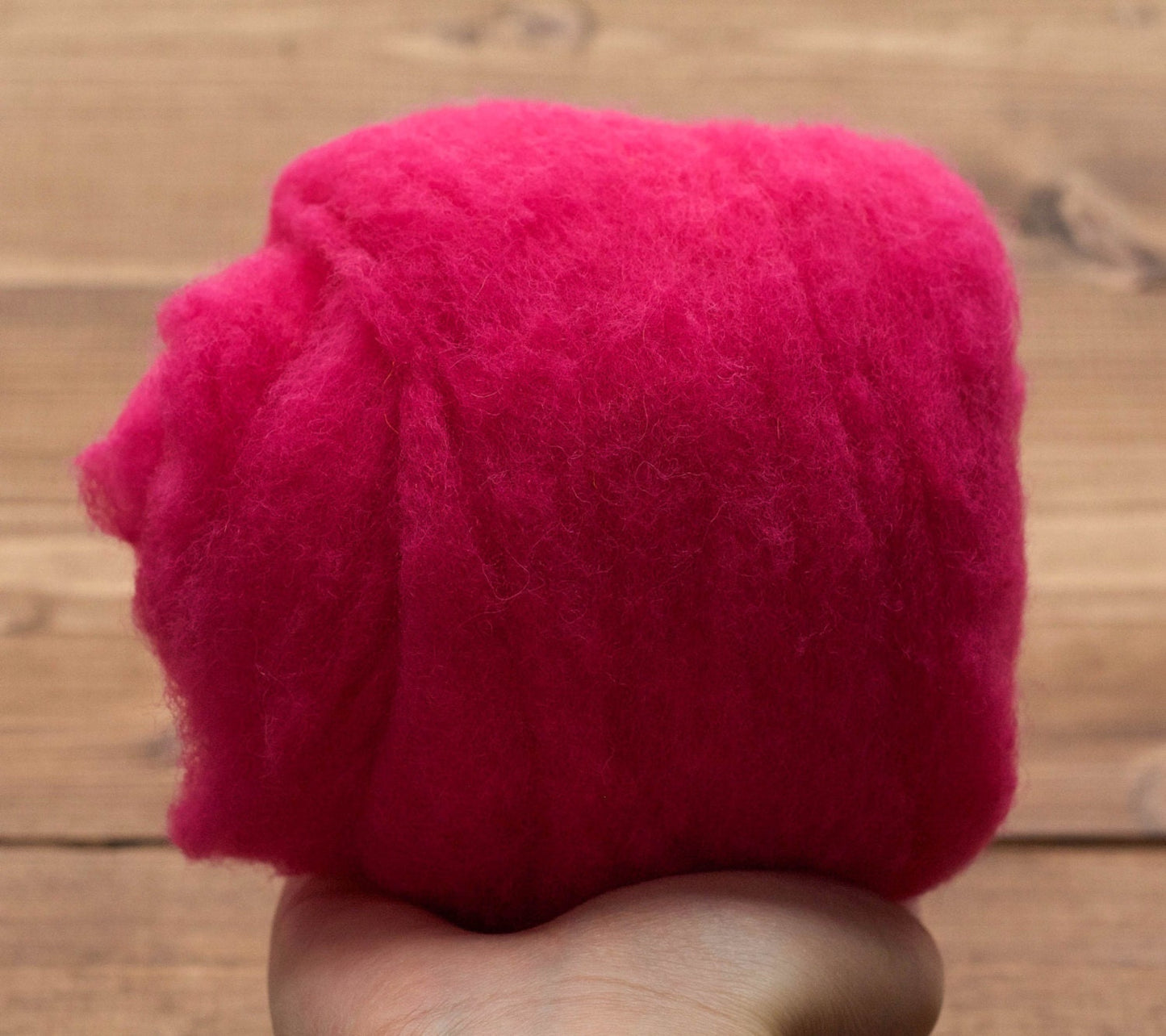 Needle Felting Wool in Snapdragon, Hot Pink, Neon Pink, Wool Batting, Batts, Wet Felting, Spinning, Dyed Felting Wool, Fiber Art Supplies