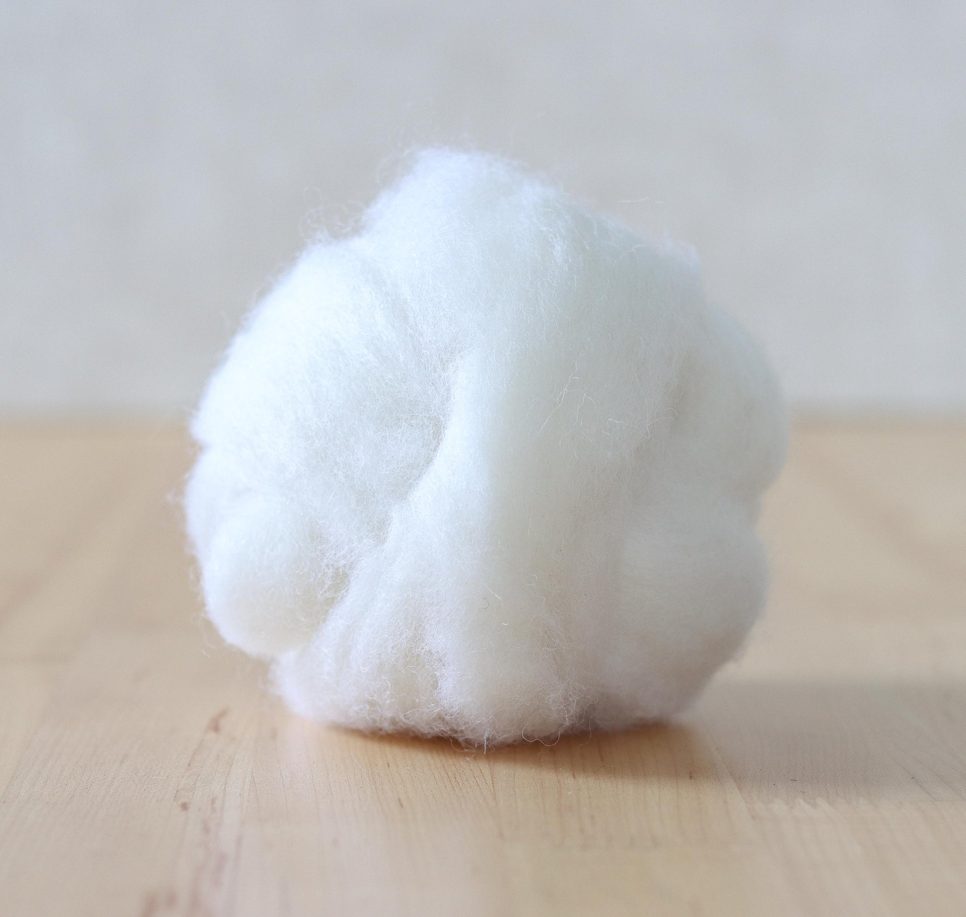 Snowfall - Carded Corriedale Sliver for Needle Felting, Wet Felting, Spinning, Weaving - 1 oz.