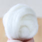 Snowfall - Carded Corriedale Sliver for Needle Felting, Wet Felting, Spinning, Weaving - 1 oz.