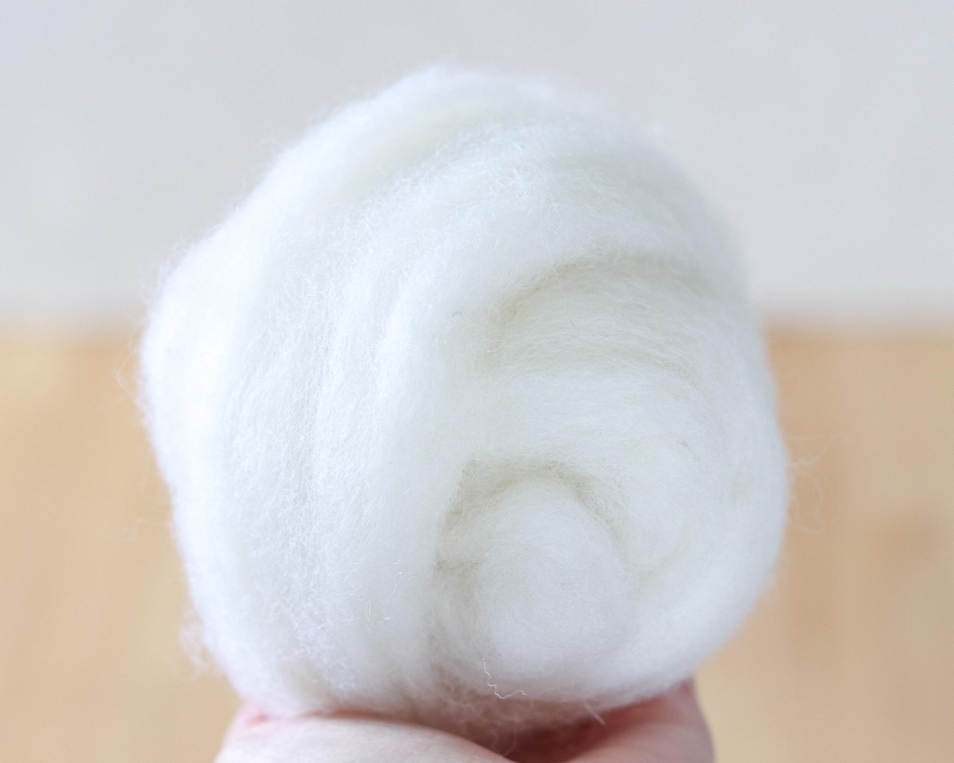 Snowfall - Carded Corriedale Sliver for Needle Felting, Wet Felting, Spinning, Weaving - 1 oz.