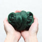 Fir Green Viscose Roving for Wet Felting, Needle Felting, and Spinning - 1 oz.