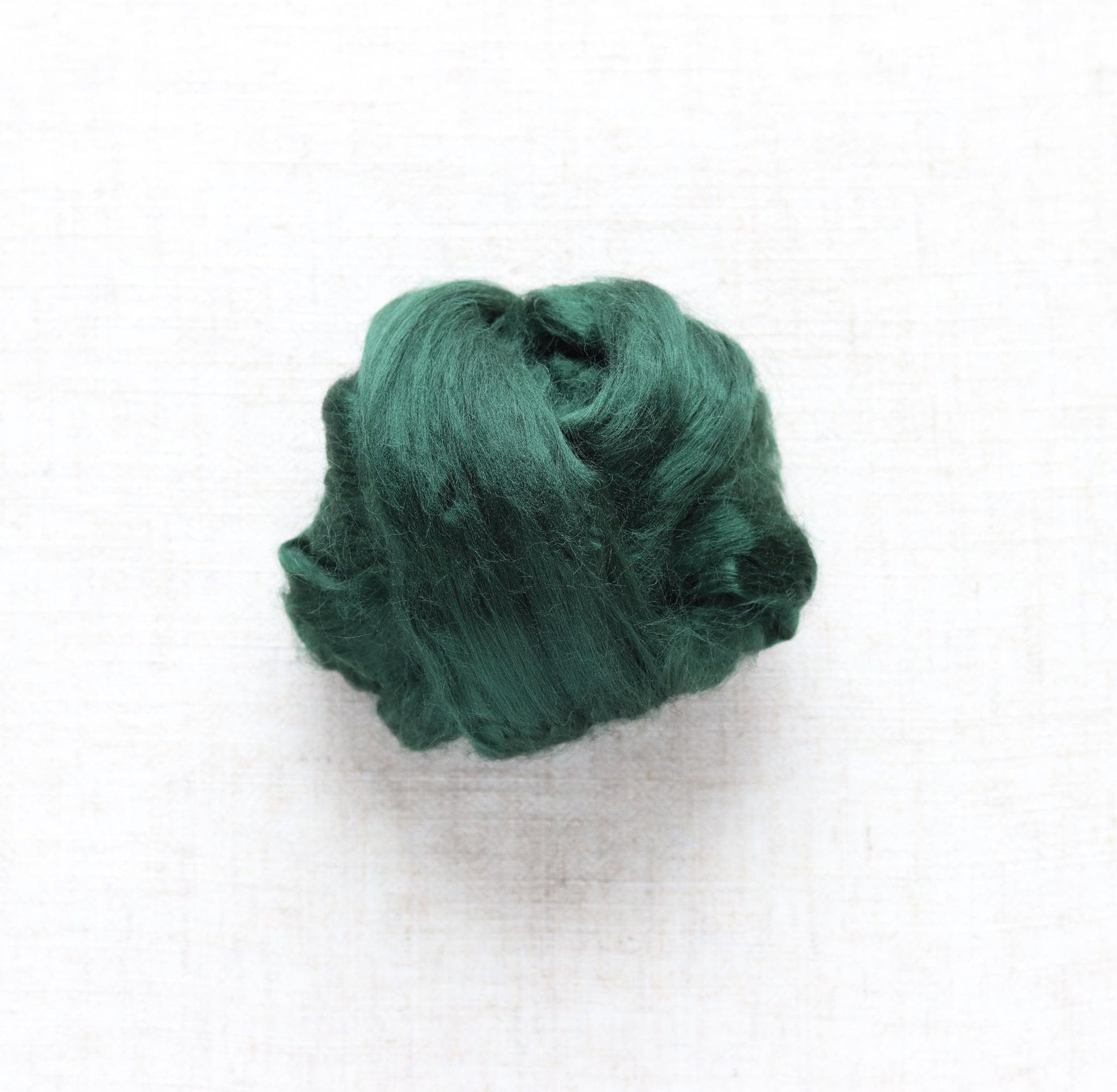 Fir Green Viscose Roving for Wet Felting, Needle Felting, and Spinning - 1 oz.