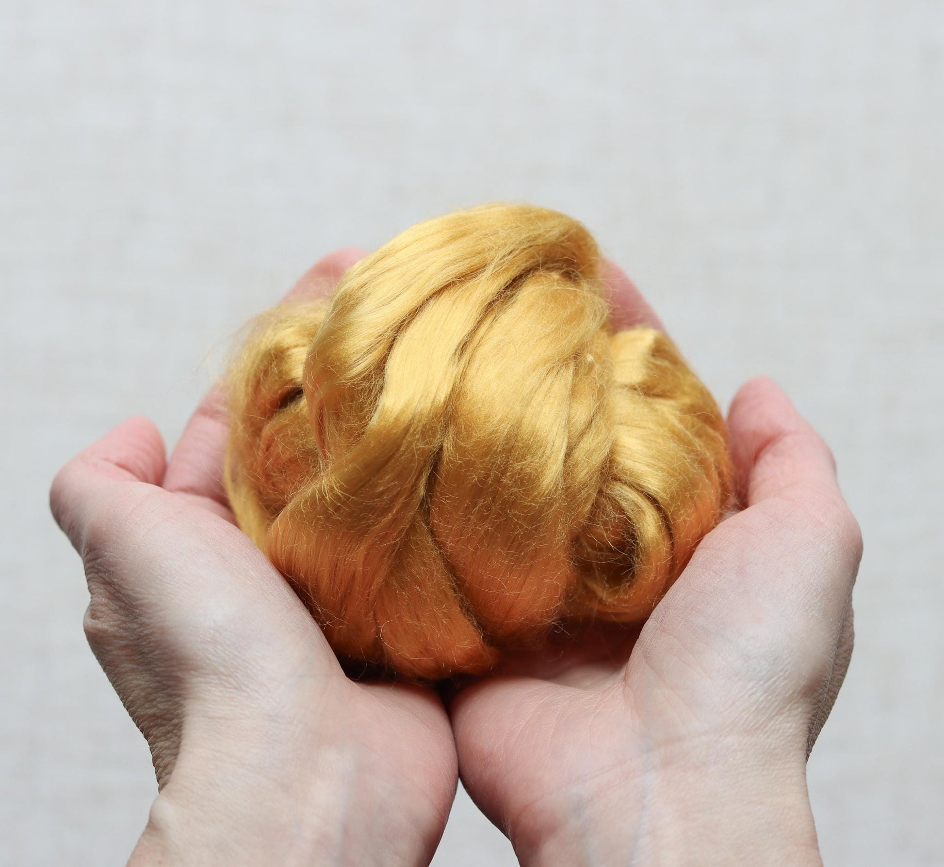Honey Yellow Ramie Fiber for Wet Felting, Needle Felting, and Spinning - 1 oz.