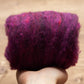 Plum Carded Wool Batting for Needle Felting, Wet Felting, Spinning - 1 oz.
