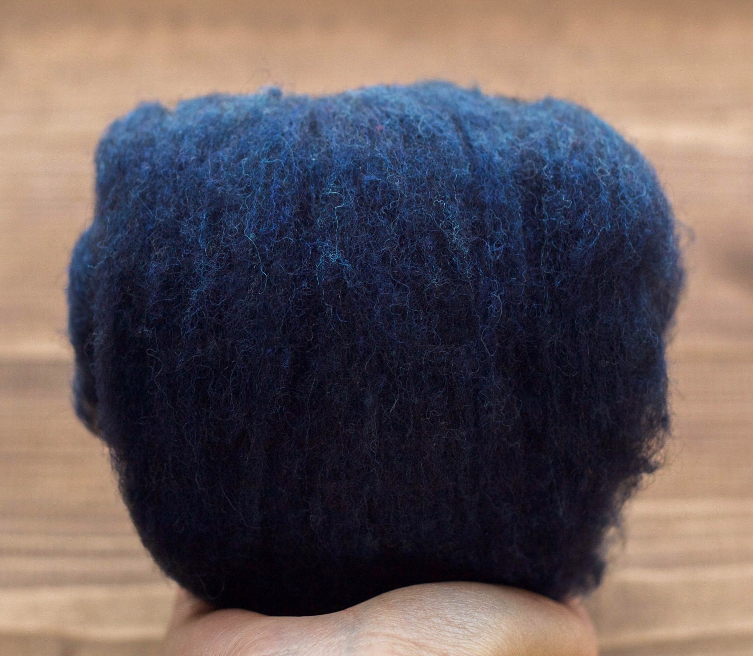 Night Sky Blue Carded Wool Batt for Needle Felting, Wet Felting, Spinning - 1 oz.